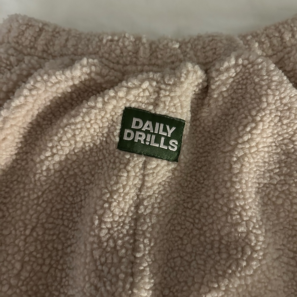 Daily Drills Beige Sherpa Sweats